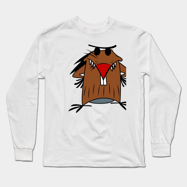 Angry Beaver Daggett Long Sleeve T-Shirt by bonekaduduk